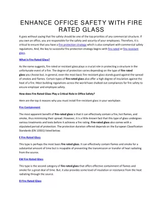 enhance office safety with fire rated glass