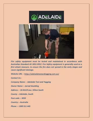 fire safety equipment must be tested