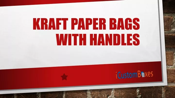 kraft paper bags with handles