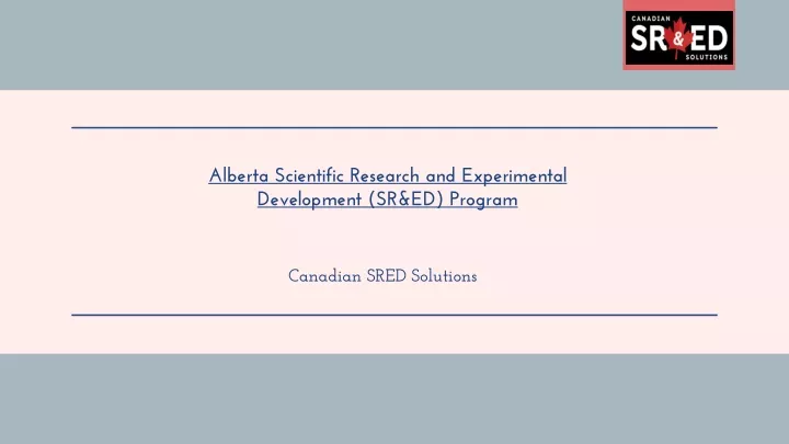 canadian sred solutions