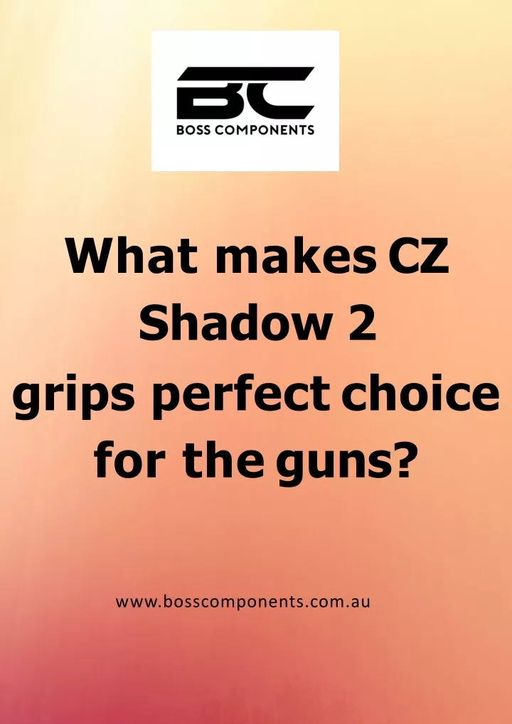 what makes cz shadow 2 grips perfect choice for the guns