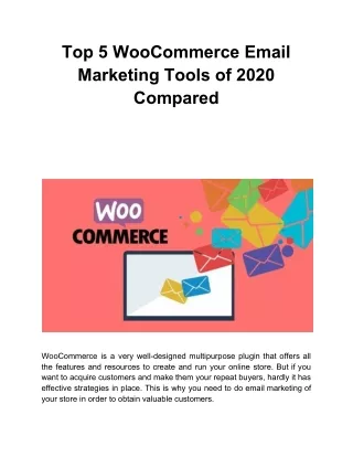 top 5 woocommerce email marketing tools of 2020