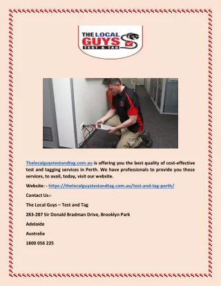 thelocalguystestandtag com au is offering