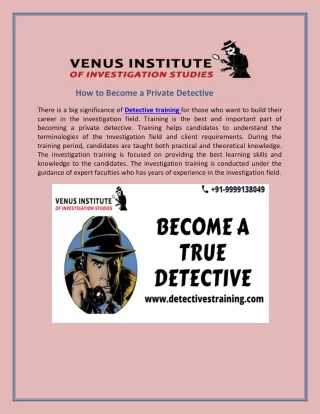 how to become a private detective