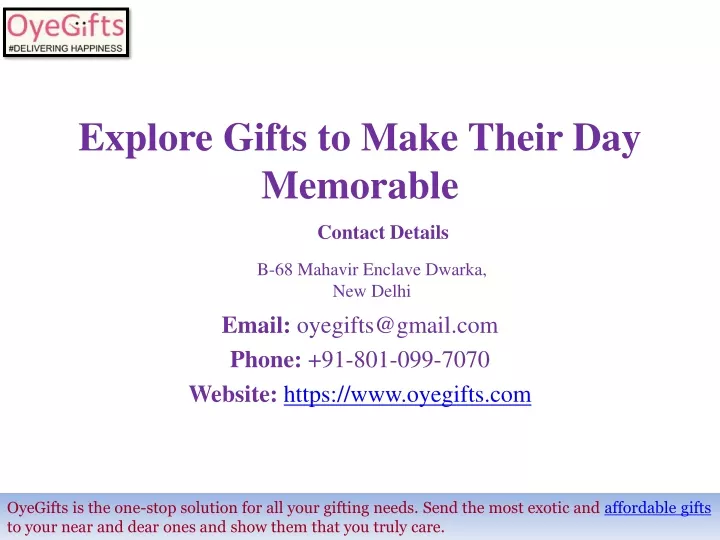 explore gifts to make their day memorable