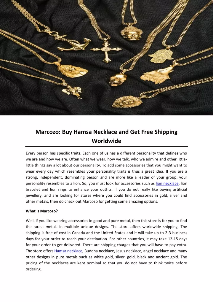 marcozo buy hamsa necklace and get free shipping
