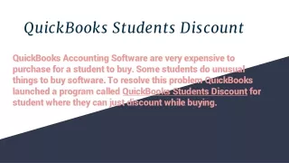 QuickBooks Student Discount