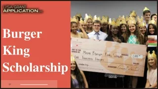Know about Burger King Scholarship for College Students
