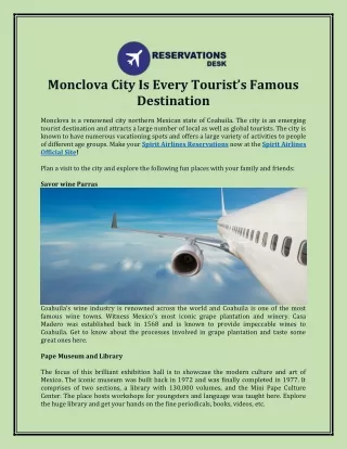 Monclova City Is Every Tourist’s Famous Destination