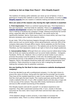 looking to get an edge over peers hire shopify