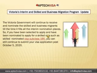 Victoria’s Interim and Skilled and Business Migration Program  Update