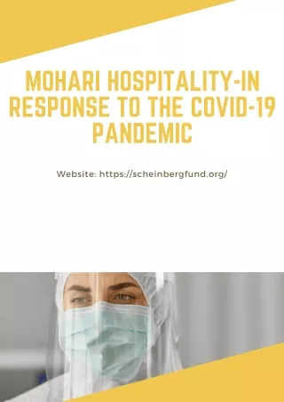 Mohari Hospitality- in Response to the Covid-19 Pandemic