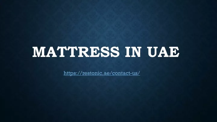 mattress in uae