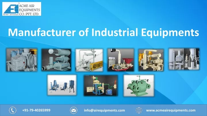 manufacturer of industrial equipments