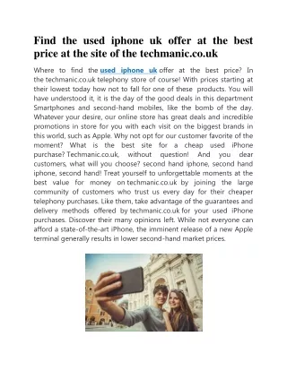 find the used iphone uk offer at the best price