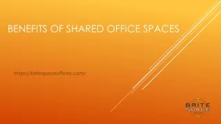 Benefits of Shared Office Spaces