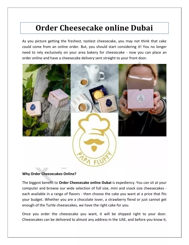 order cheesecake online dubai