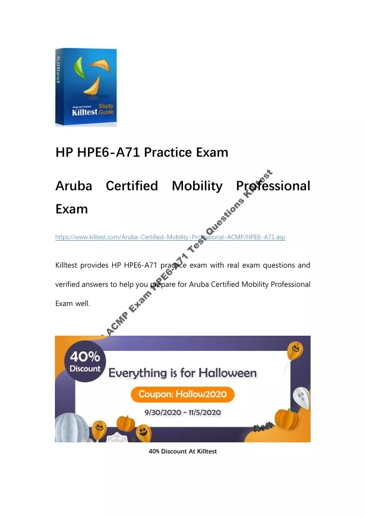 hp hpe6 a71 practice exam