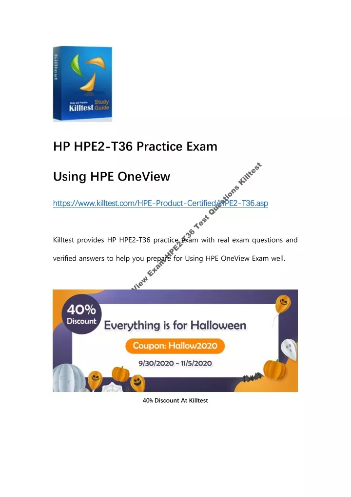 hp hpe2 t36 practice exam
