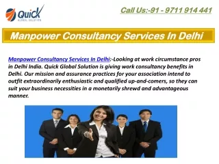 Manpower Consultancy Services In Delhi