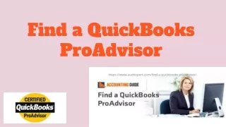 Find a QuickBooks ProAdvisor
