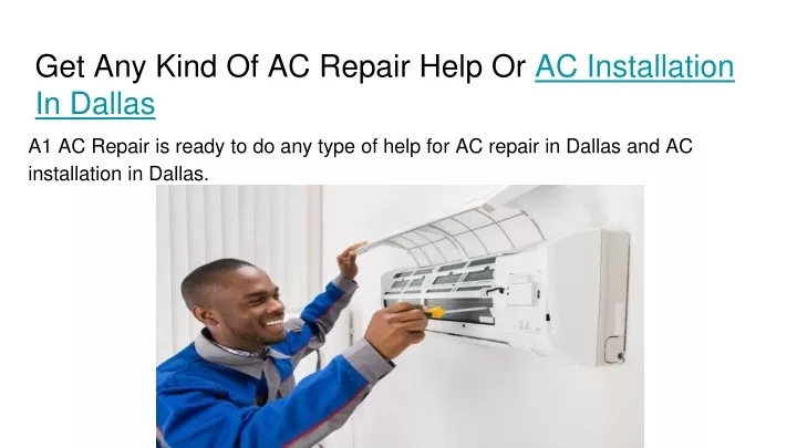 get any kind of ac repair help or ac installation