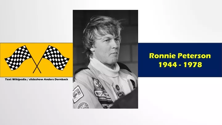 ronnie peterson 1944 1978