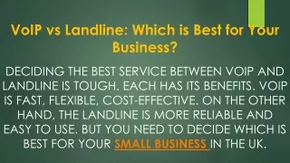 voip vs landline which is best for your business