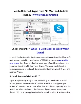 how to uninstall skype from pc mac and android