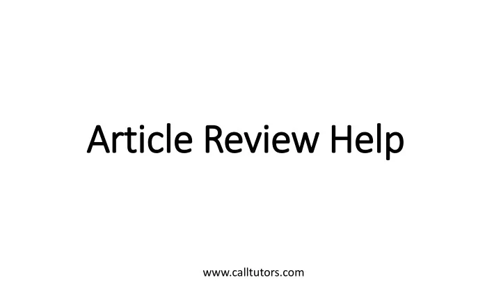 article review help