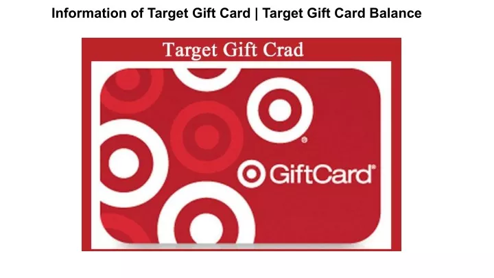 information of target gift card target gift card