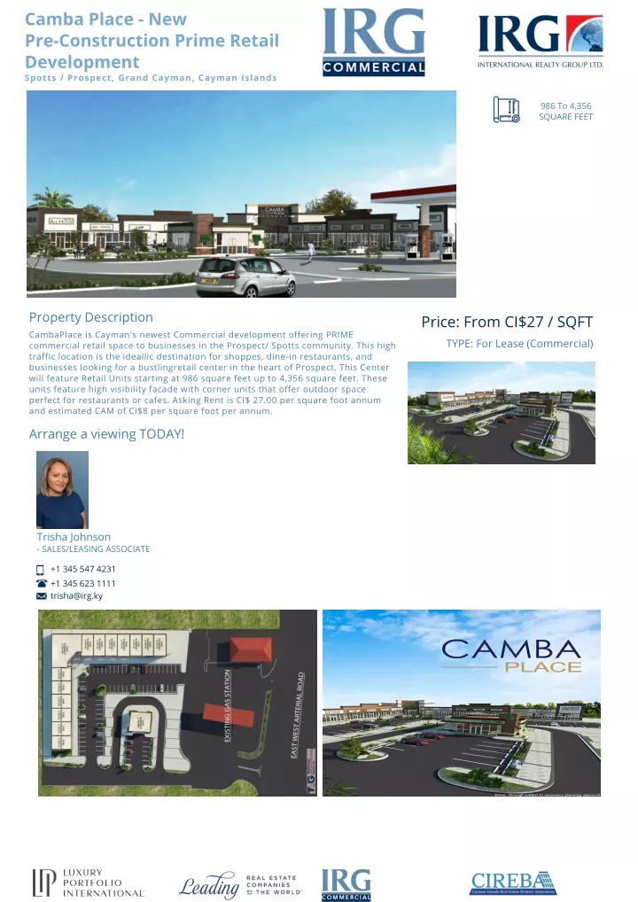camba place new pre construction prime retail