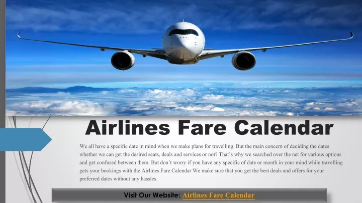 airlines fare calendar