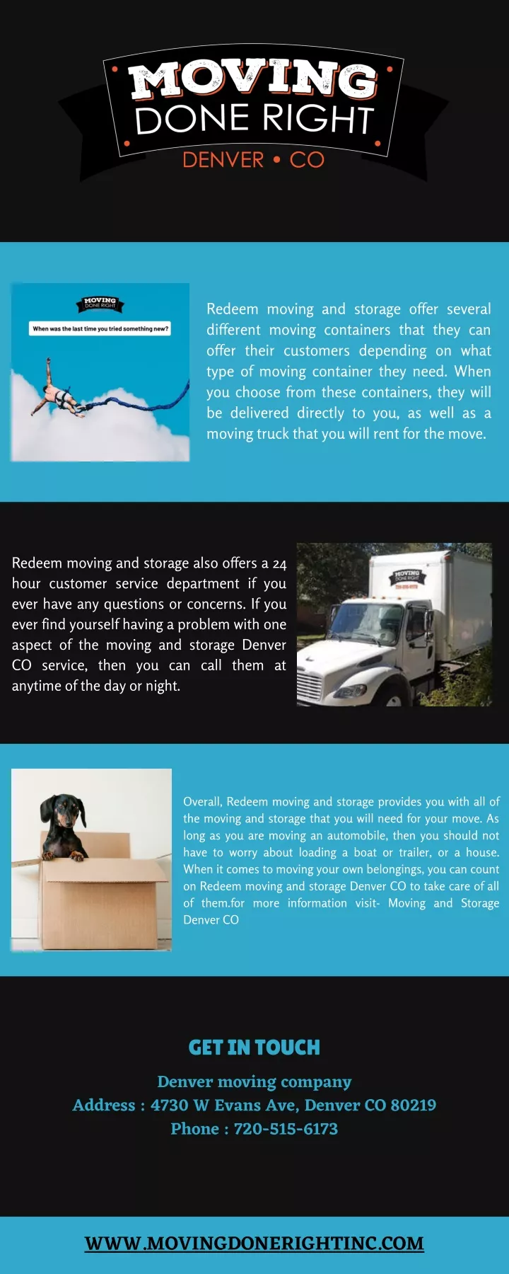 redeem moving and storage offer several different