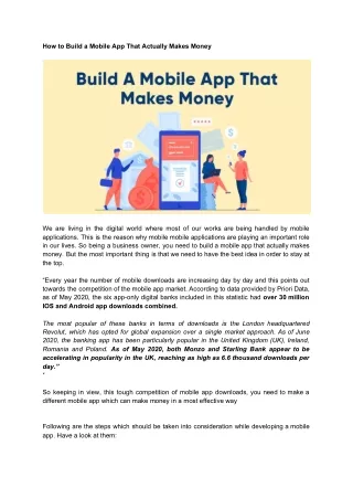 how to build a mobile app that actually makes