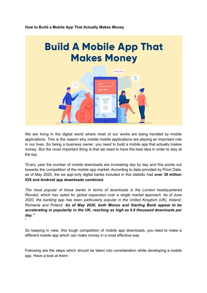 how to build a mobile app that actually makes