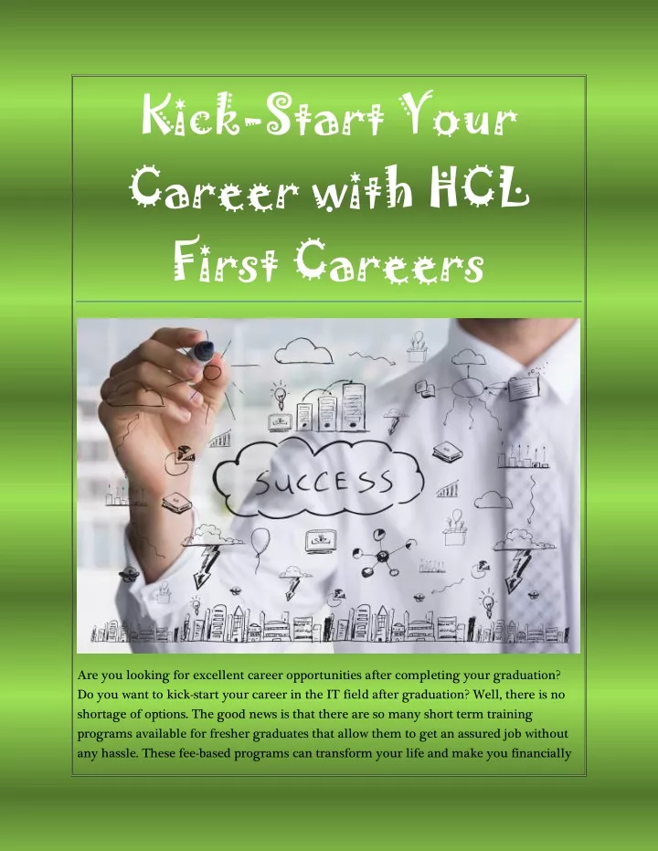 kick start your career with hcl first careers