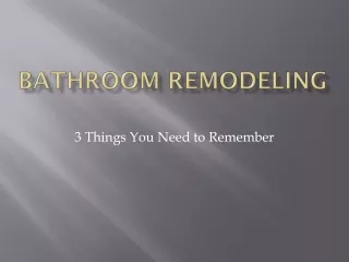 Bathroom Remodeling San Diego