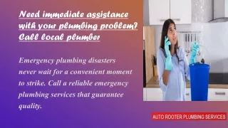 need immediate assistance with your plumbing