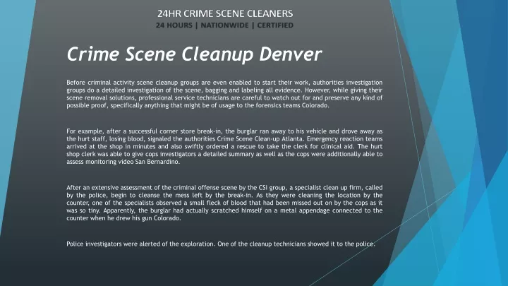crime scene cleanup denver