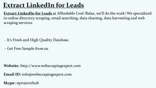 extract linkedin for leads