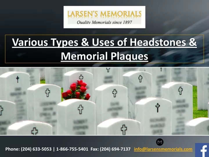 various types uses of headstones memorial plaques