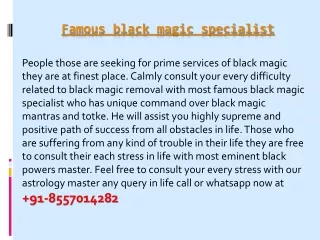 Famous black magic specialist | 91-8557014282