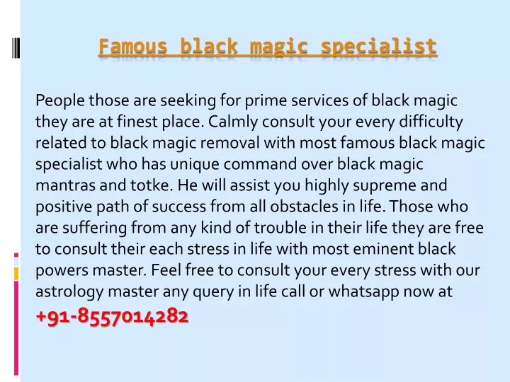 famous black magic specialist