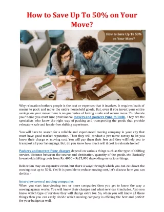 how to save up to 50 on your move