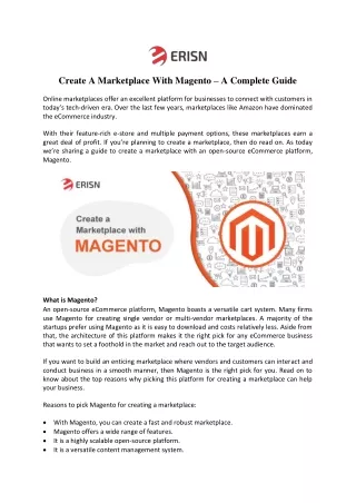 create a marketplace with magento a complete guide