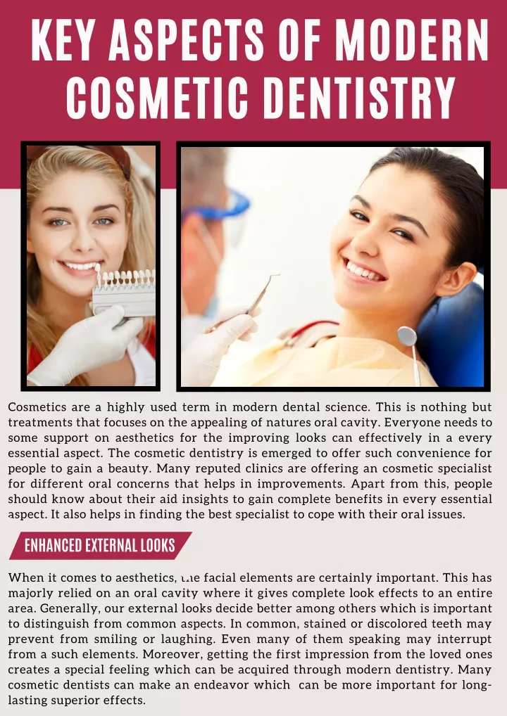 key aspects of modern cosmetic dentistry