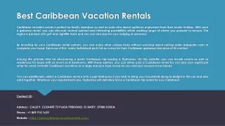 best caribbean vacation rentals