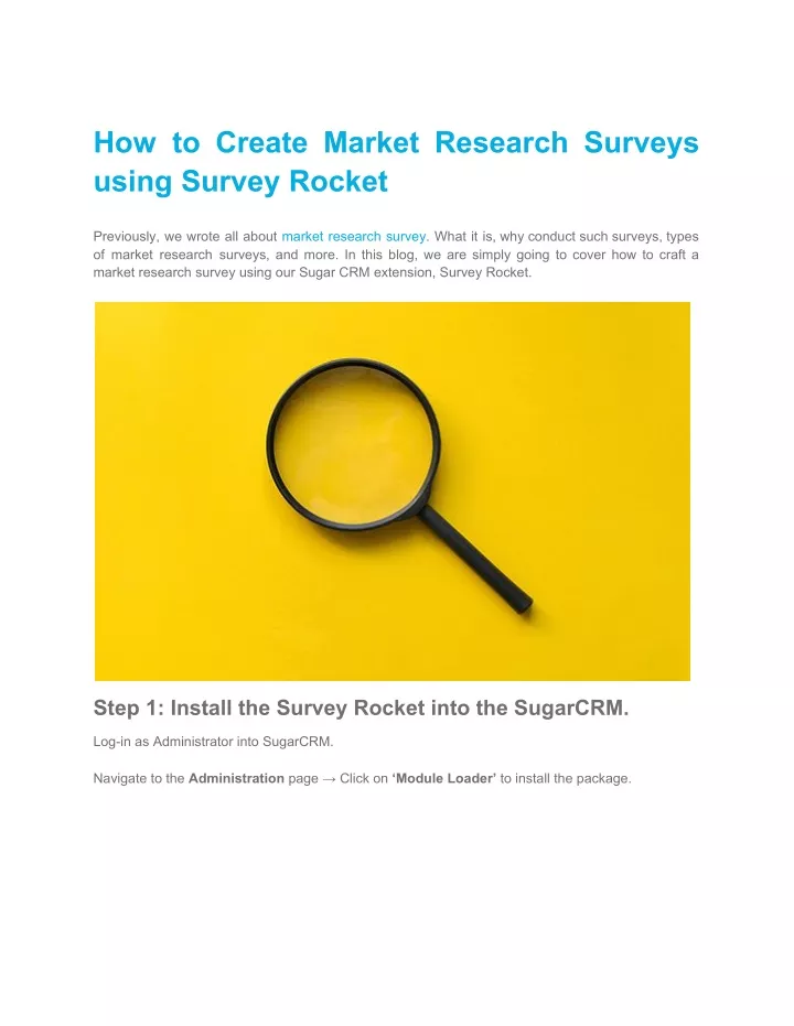 how to create market research surveys using