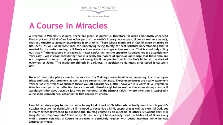 a course in miracles